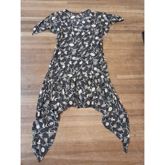 Womens Asymmetrical Whimsigoth Fairy Grunge Floral Flutter Sleeve Size XS  Dress - Picture 2 of 7
